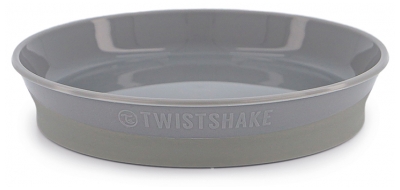 Twistshake Assiette et Couvercle Dès 6 Mois - Couleur : Gris Pastel