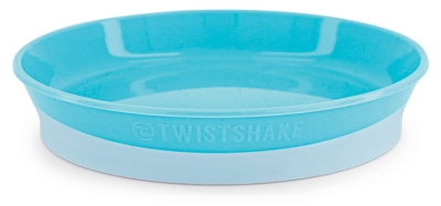 Twistshake Assiette et Couvercle Dès 6 Mois - Couleur : Bleu Pastel