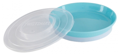 Twistshake Assiette et Couvercle Dès 6 Mois - Couleur : Bleu Pastel