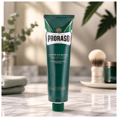 Proraso Crème à Raser Rafraîchissante à l'Huile d'Eucalyptus et Menthol 150 ml