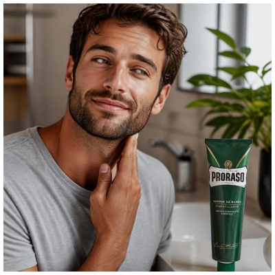 Proraso Crème à Raser Rafraîchissante à l'Huile d'Eucalyptus et Menthol 150 ml
