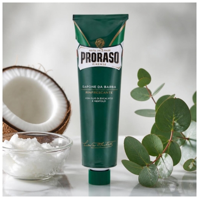 Proraso Crème à Raser Rafraîchissante à l'Huile d'Eucalyptus et Menthol 150 ml