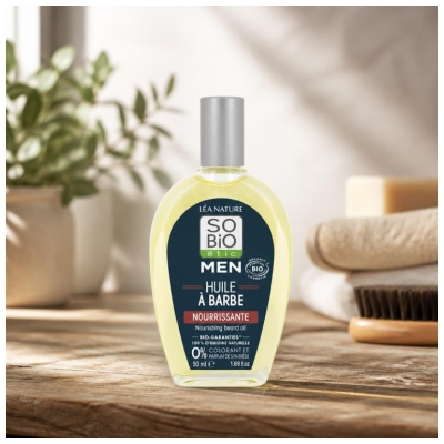 Léa Nature SO BIO étic Men Huile à Barbe Nourrissante Biologique 50 ML