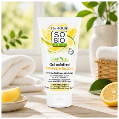 Léa Nature SO BIO étic Clean'Yuzu Gel Exfoliant Anti-Imperfections Biologique 150 ML