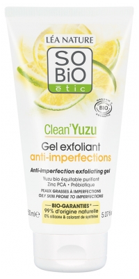 Léa Nature SO BIO étic Clean'Yuzu Gel Exfoliant Anti-Imperfections Biologique 150 ML