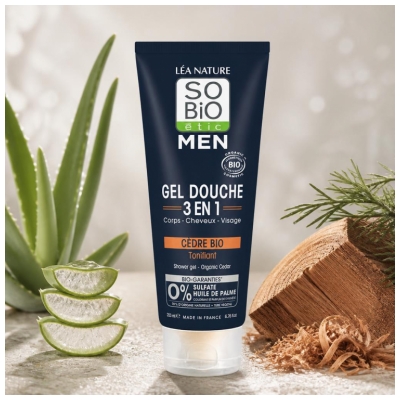 Léa Nature SO BIO étic Men Gel Douche 3en1 Biologique 200 ML