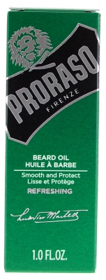 Proraso Refreshing Huile pour la Barbe Rafraichissante 30ml