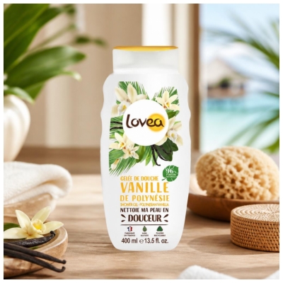 Lovea Gelée de Douche Parfum Vanille de Polynésie 400 ml