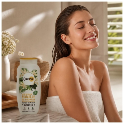Lovea Gelée de Douche Parfum Vanille de Polynésie 400 ml
