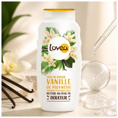Lovea Gelée de Douche Parfum Vanille de Polynésie 400 ml