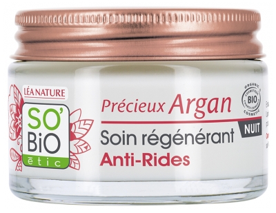 Léa Nature SO BIO étic Précieux Argan Soin Régénérant Anti-Rides Nuit Biologique 50 ML