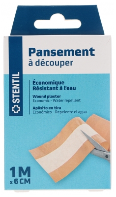 Stentil Pansement à Découper 1 m x 6 cm - Économique/Résistant à l'Eau