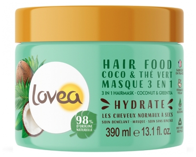 Lovea Hair Food Masque 3en1 à l'Huile de Coco & Thé Vert 390 ml