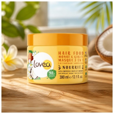 Lovea Hair Food Masque 3en1 Monoï & à l'Huile de Karité 390 ml