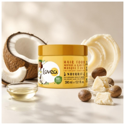 Lovea Hair Food Masque 3en1 Monoï & à l'Huile de Karité 390 ml