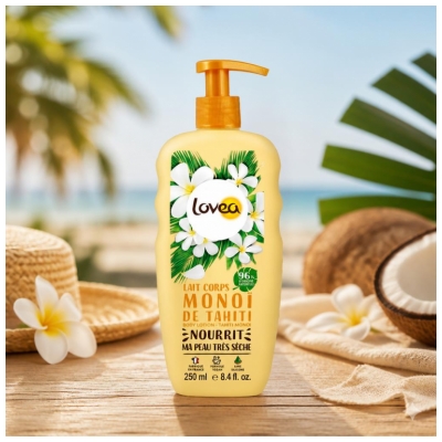 Lovea Lait Corps Monoï de Tahiti Peau Très Sèche 250 ml
