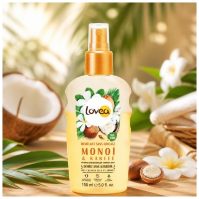 Lovea Démêlant Sans Rinçage au Monoï et l'Huile de Karité 150 ml 