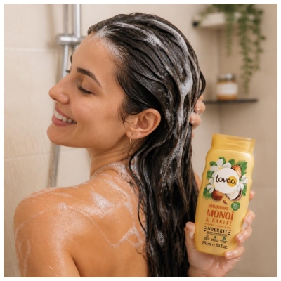 Lovea Shampoing au Monoï et à l'Huile de Karité 250 ml