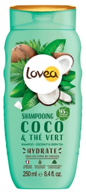 Lovea Shampoing à l'Eau de Coco & à l'Extrait de Thé Vert 250 ml