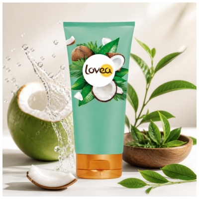 Lovea Après-Shampoing à l'Eau de Coco & à l'Extrait de Thé Vert 200 ml