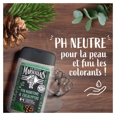 Le Petit Marseillais Gel Douche 4en1 Pin Maritime et Eucalyptus 250 ml