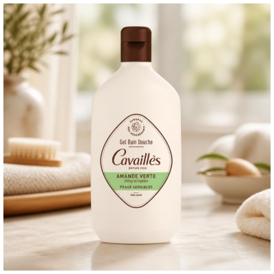Rogé Cavaillès Gel Bain et Douche Amande Verte Peaux Sensibles 400 ml