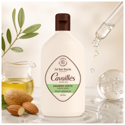 Rogé Cavaillès Gel Bain et Douche Amande Verte Peaux Sensibles 400 ml
