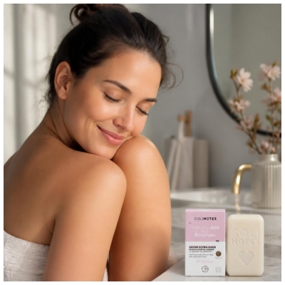 Solinotes Fleur de Cerisier Savon Solide Ultra-Doux au Beurre de Karité 100 g
