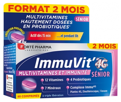 Forté Pharma ImmuVit' 4G Sénior Cure de 2 Mois 60 Unités