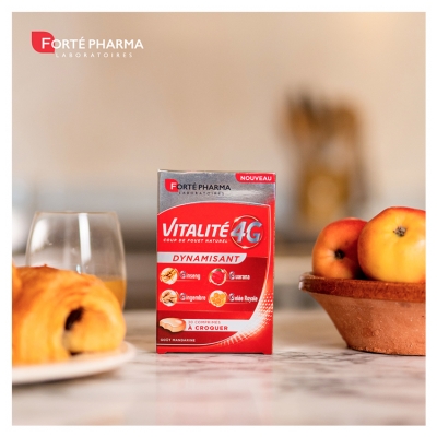 Forté Pharma Vitalité 4G Dynamisant Goût Mandarine 30 Comprimés à Croquer