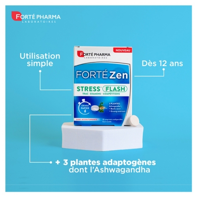 Forté Pharma Forté Zen Stress Flash Goût Menthe 10 Comprimés Orodispersibles 
