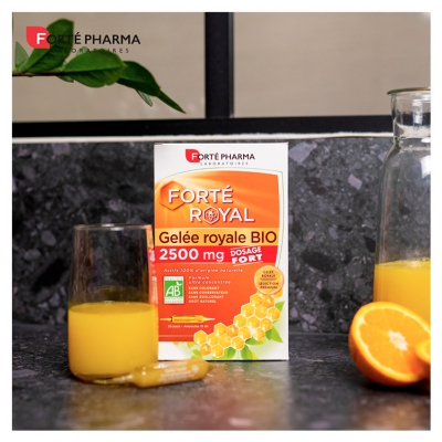 Forté Pharma Gelée Royale Bio 2500 mg - 20 Ampoules - 10 ml 