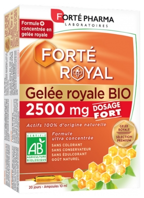 Forté Pharma Gelée Royale Bio 2500 mg - 20 Ampoules - 10 ml 