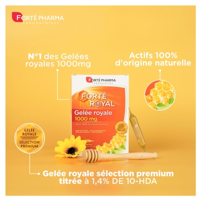 Forté Pharma Gelée Royale 1000 mg - 20 Ampoules - 10 ml