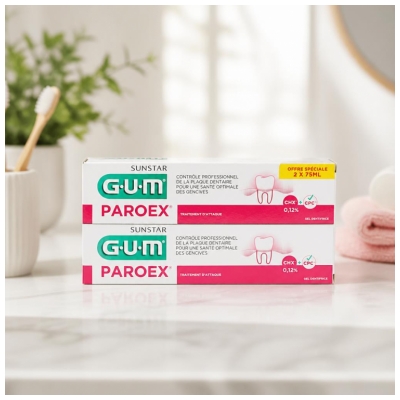 GUM Paroex Gel Dentifrice 0,12% 2x75 ml