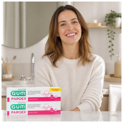 GUM Paroex Gel Dentifrice 0,12% 2x75 ml
