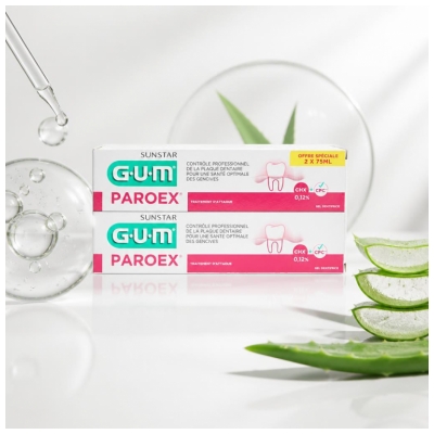 GUM Paroex Gel Dentifrice 0,12% 2x75 ml