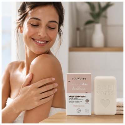Solinotes Tonka Savon Solide Ultra-Doux au Beurre de Karité 100 g