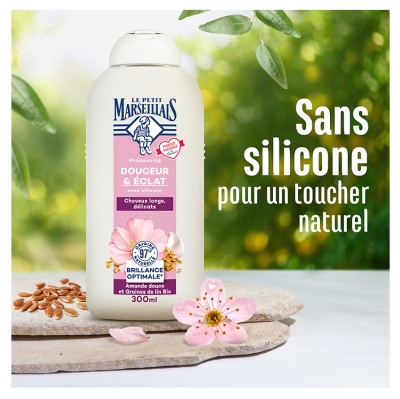 Le Petit Marseillais Shampoing Douceur et Éclat Graines de Lin et Amande Douce 300 ml