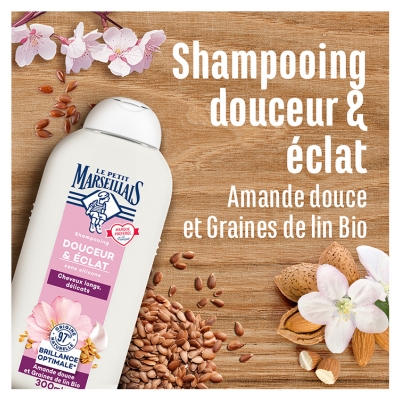 Le Petit Marseillais Shampoing Douceur et Éclat Graines de Lin et Amande Douce 300 ml