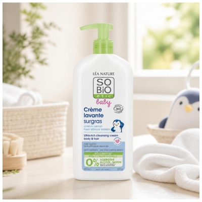 Léa Nature SO BIO étic Baby Crème Lavante Surgras Biologique 500 ML