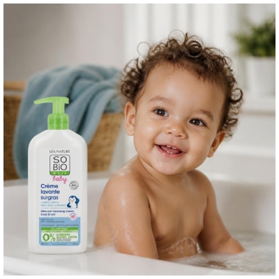 Léa Nature SO BIO étic Baby Crème Lavante Surgras Biologique 500 ML