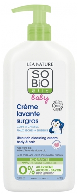 Léa Nature SO BIO étic Baby Crème Lavante Surgras Biologique 500 ML