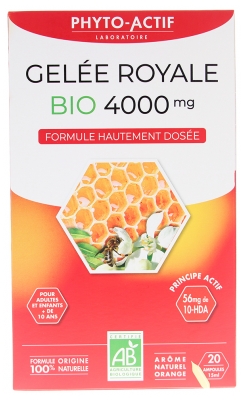 Phyto-Actif Gelée Royale 4000 mg Bio 20 Unités