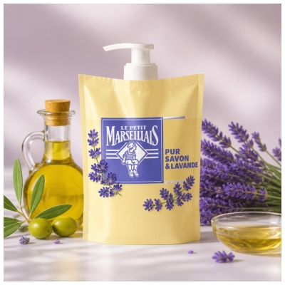 Le Petit Marseillais Recharge Gel Lavant Mains Pur Savon et Lavande