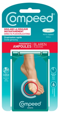 Compeed Ampoules Petit Format Pour le Côté du Pied 6 Pansements
