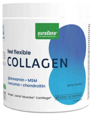 Purasana Feel Flexible Poudre de Collagène Articulations - Citron 240 g