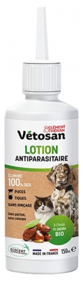 Clément Thékan Vétosan Lotion Antiparasitaire Sans Rinçage pour chats et Chiens Bio 150 ml