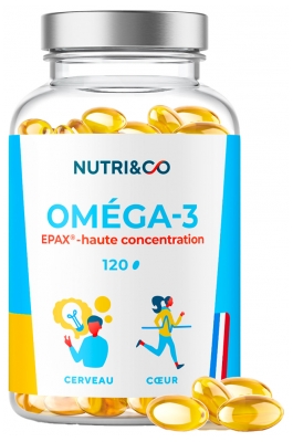 Nutri&Co Oméga 3 Epax® Haute Concentration 120 Gélules
