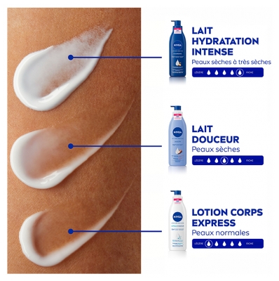 Nivea Lait Corps Nourrissant 72H Peaux Sèches à Très Sèches 400 ml